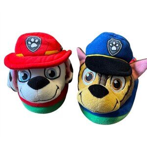 $4 WHEN BUNDLED Paw Patrol Toddler Boy Size 9/10 Marshall Chase Plush Slippers